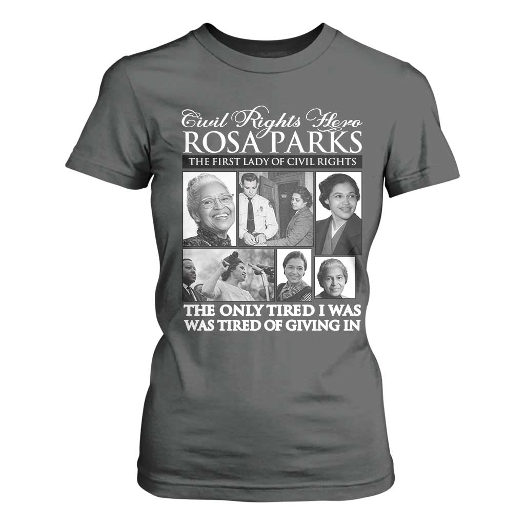 Rosa Parks Mother Of The Civil Rights Movement T Shirt For Women Black History Salutes