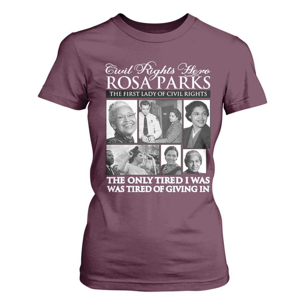 Rosa Parks Mother Of The Civil Rights Movement T Shirt For Women Black History Salutes