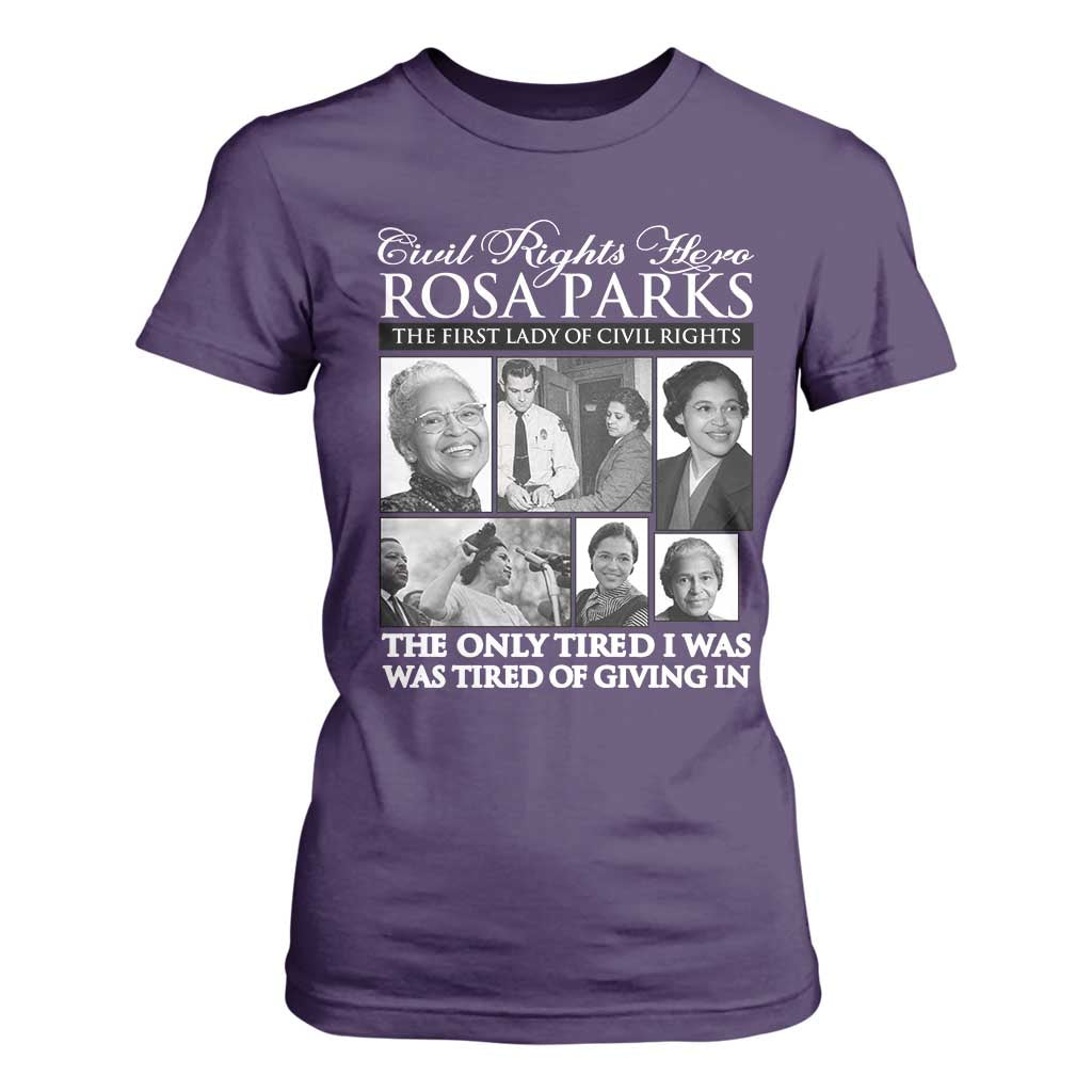 Rosa Parks Mother Of The Civil Rights Movement T Shirt For Women Black History Salutes
