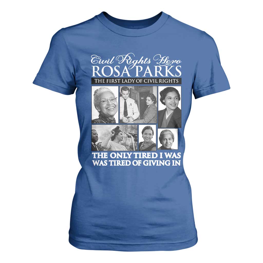 Rosa Parks Mother Of The Civil Rights Movement T Shirt For Women Black History Salutes