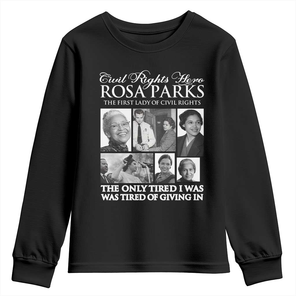 Rosa Parks Mother Of The Civil Rights Movement Youth Sweatshirt Black History Salutes