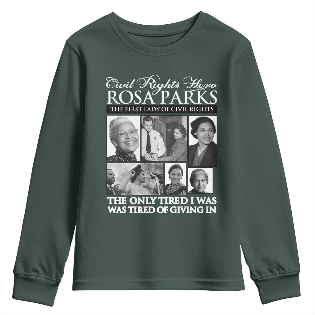 Rosa Parks Mother Of The Civil Rights Movement Youth Sweatshirt Black History Salutes