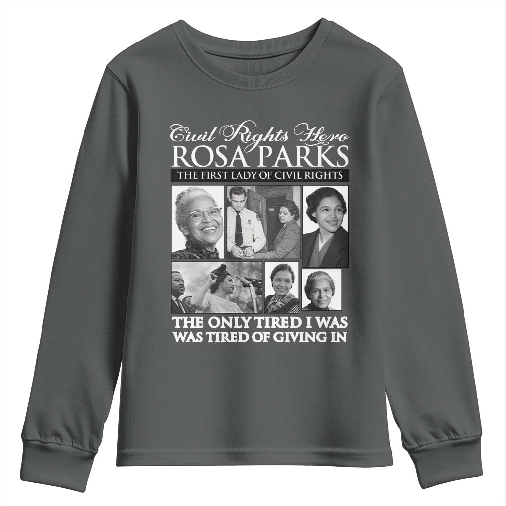 Rosa Parks Mother Of The Civil Rights Movement Youth Sweatshirt Black History Salutes