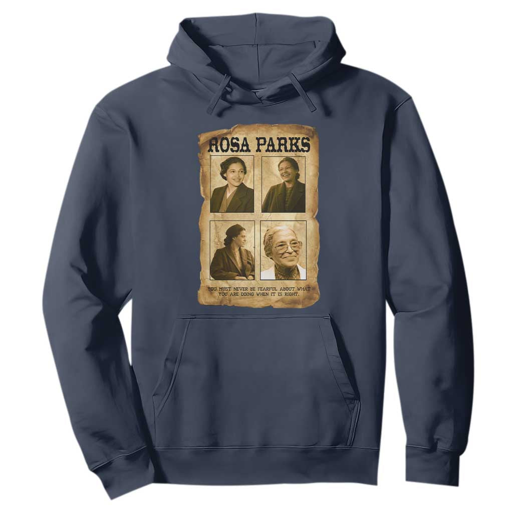 Vintage Rosa Parks Hoodie Courage And Justice Quote