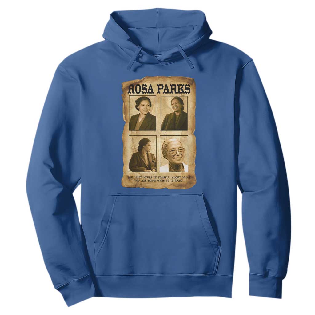 Vintage Rosa Parks Hoodie Courage And Justice Quote