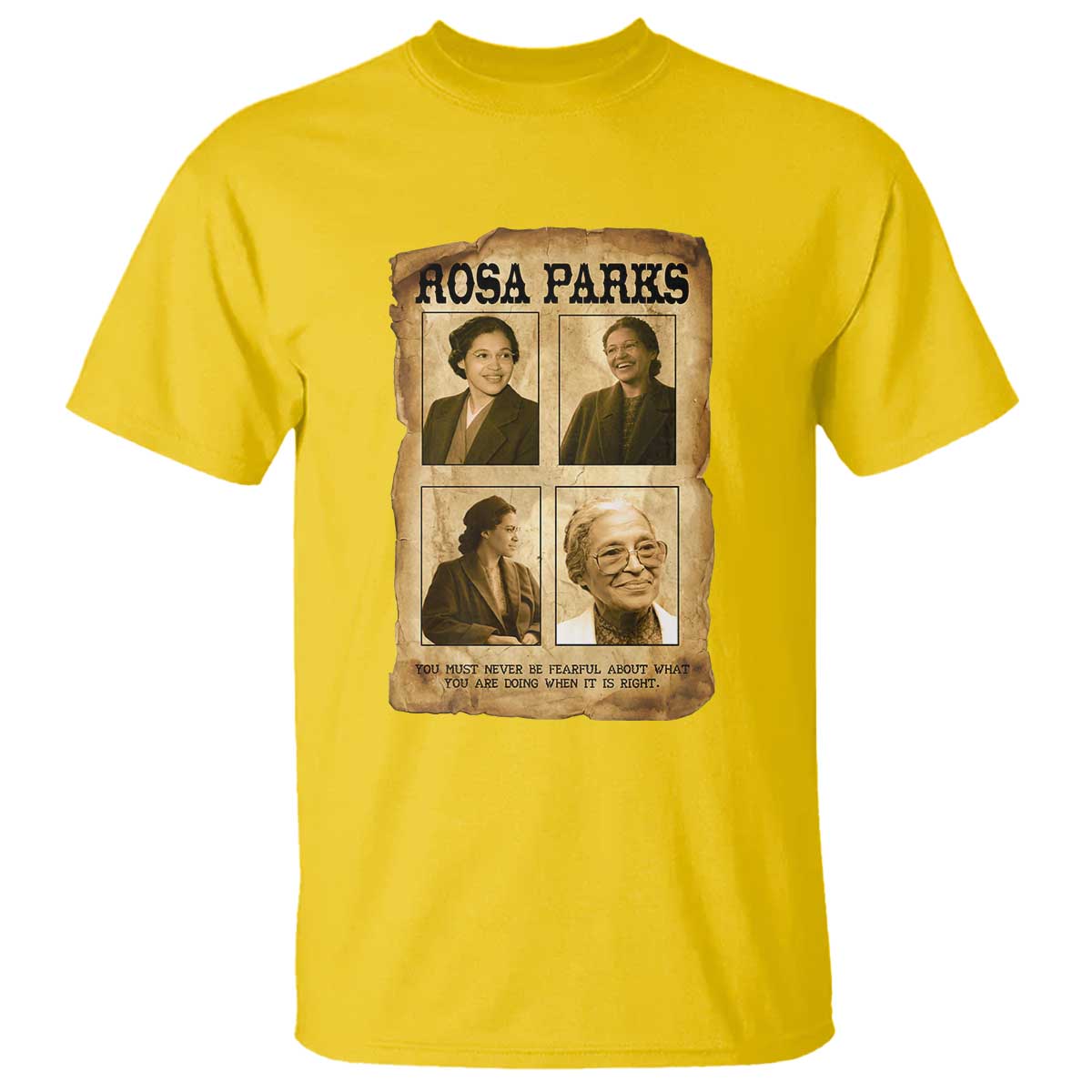 Vintage Rosa Parks T Shirt Courage And Justice Quote
