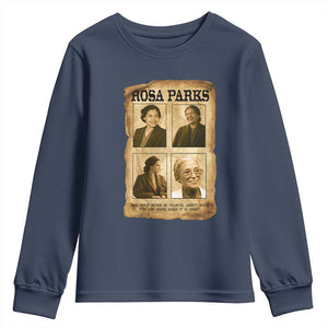Vintage Rosa Parks Youth Sweatshirt Courage And Justice Quote