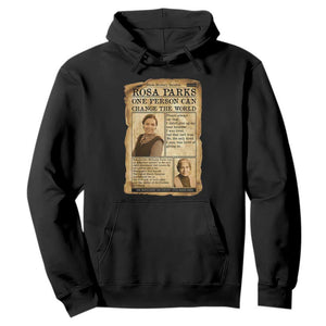 Vintage Newspaper Rosa Parks Hoodie One Person Can Change The World Quote