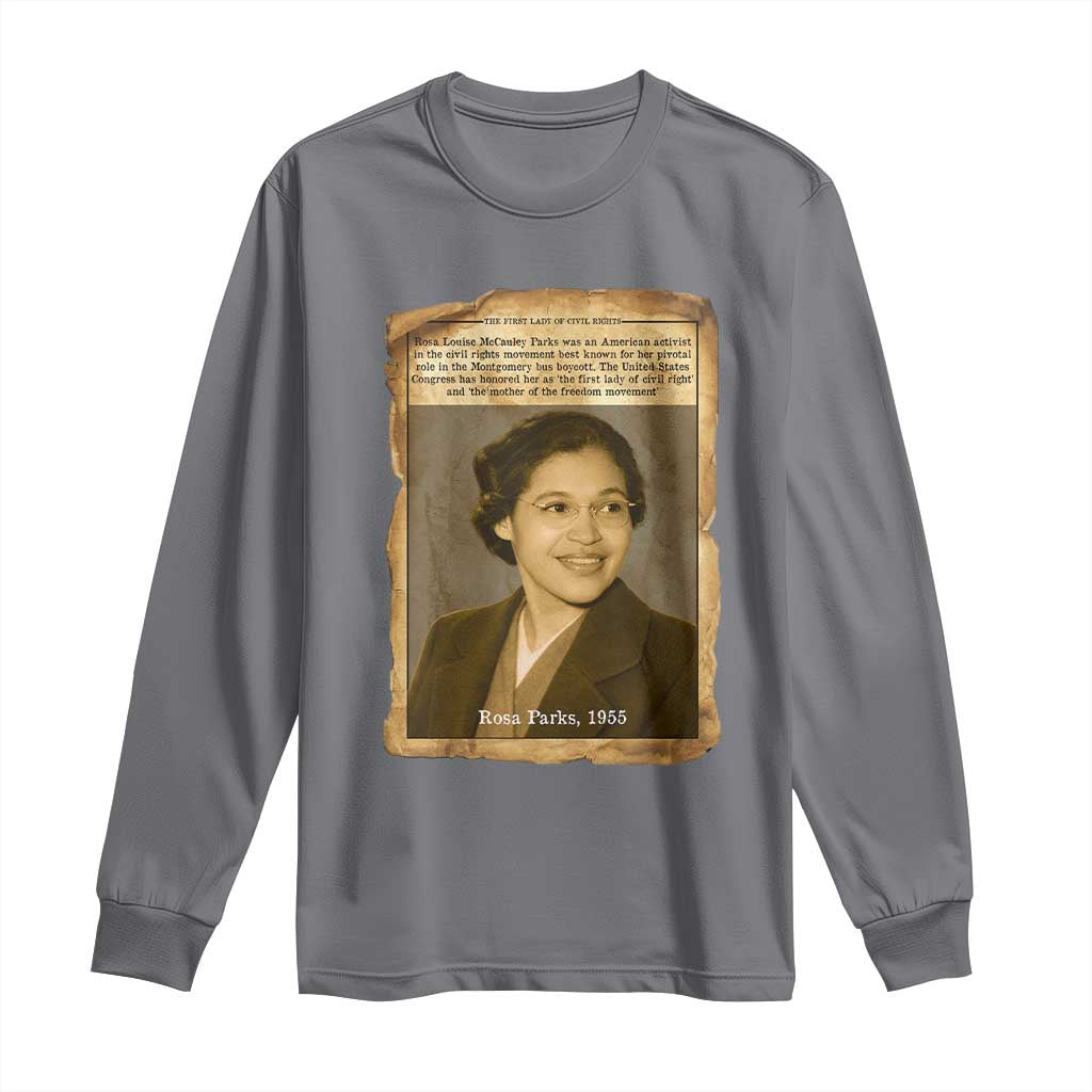 Vintage Rosa Parks Long Sleeve Shirt First Lady Of Civil Rights