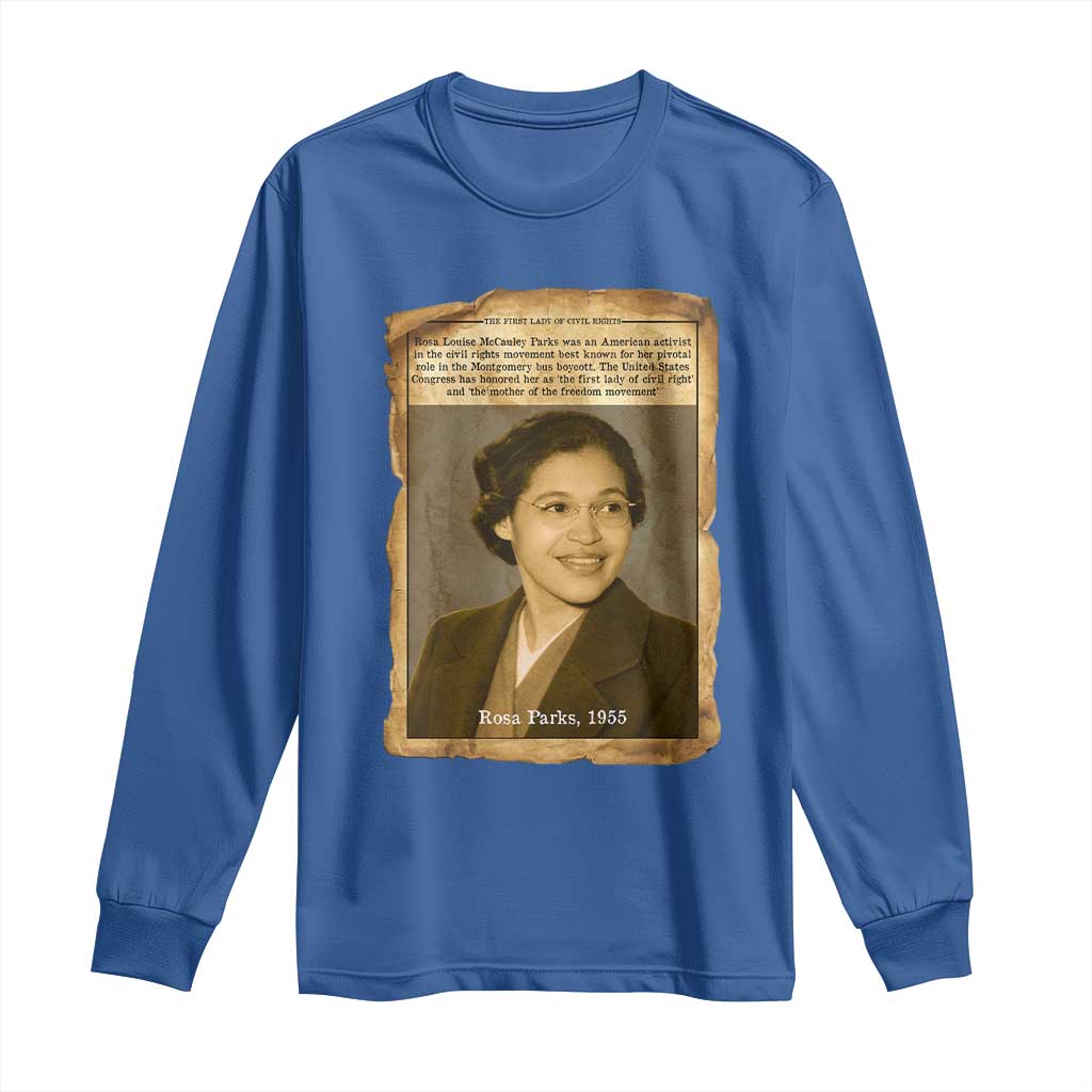 Vintage Rosa Parks Long Sleeve Shirt First Lady Of Civil Rights