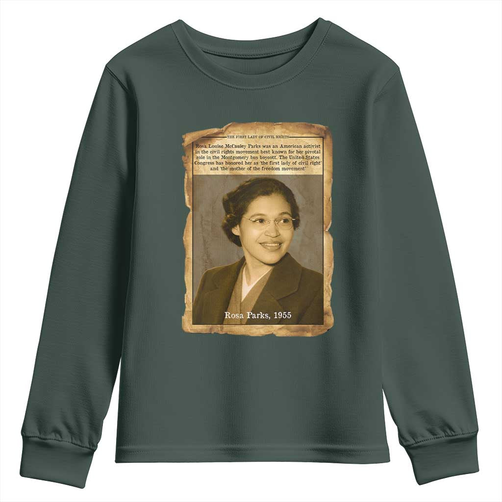 Vintage Rosa Parks Youth Sweatshirt First Lady Of Civil Rights