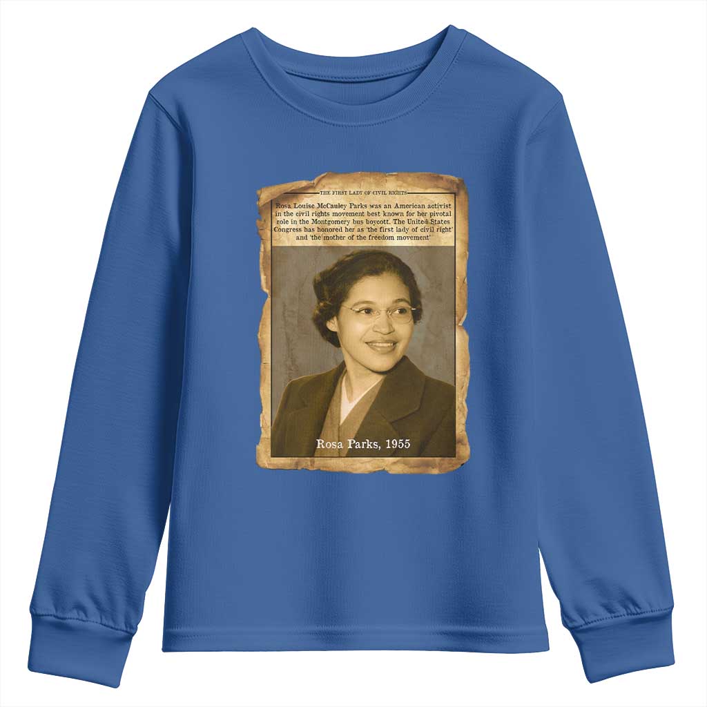 Vintage Rosa Parks Youth Sweatshirt First Lady Of Civil Rights
