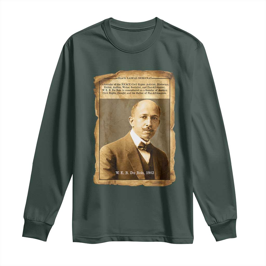 Vintage Newspaper W E B Du Bois Long Sleeve Shirt Civil Rights Pioneer