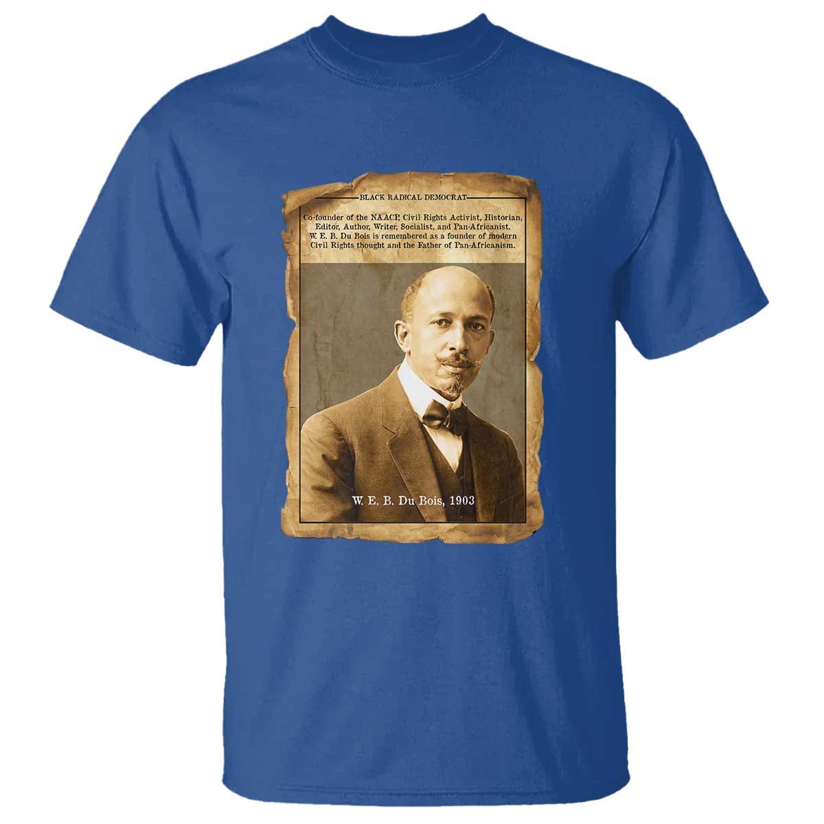 Vintage Newspaper W E B Du Bois T Shirt Civil Rights Pioneer