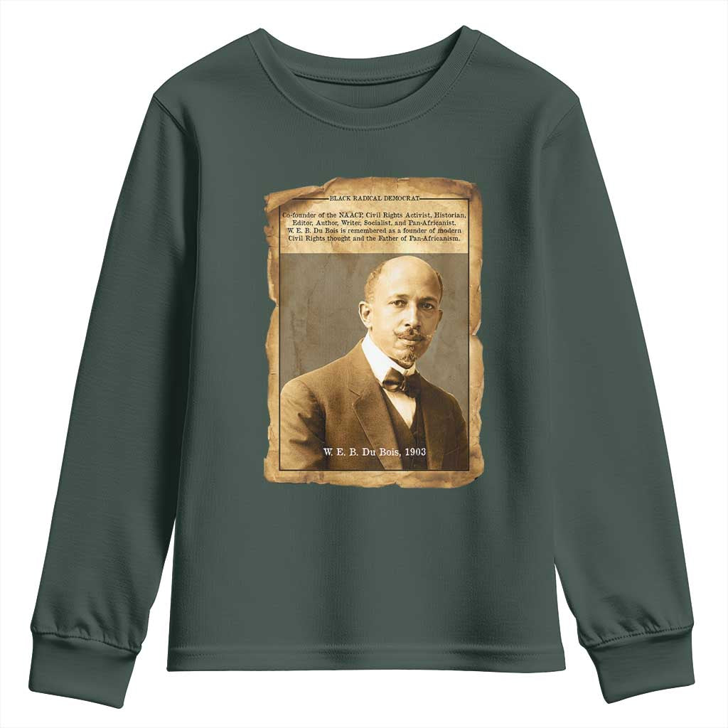 Vintage Newspaper W E B Du Bois Youth Sweatshirt Civil Rights Pioneer