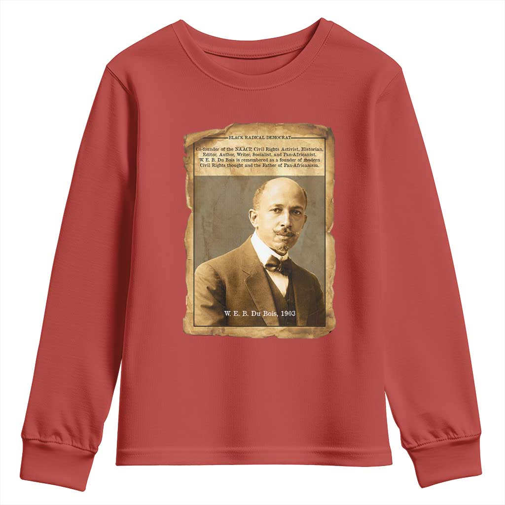 Vintage Newspaper W E B Du Bois Youth Sweatshirt Civil Rights Pioneer