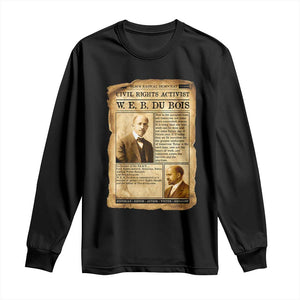 Vintage Newspaper W E B Du Bois Long Sleeve Shirt Civil Rights History