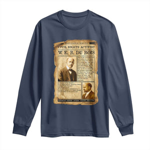 Vintage Newspaper W E B Du Bois Long Sleeve Shirt Civil Rights History