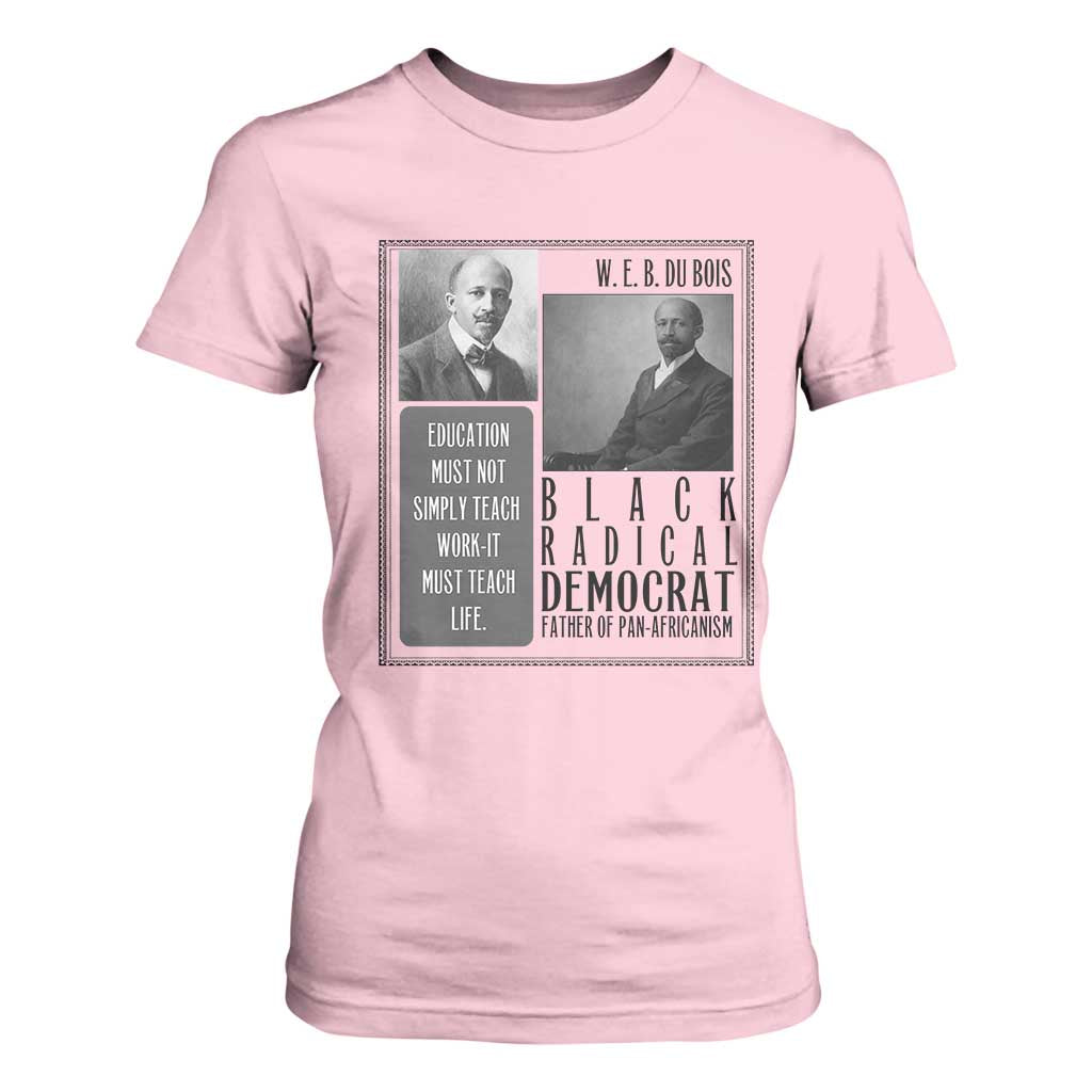 W E B Du Bois T Shirt For Women Pan Africanism Intellectual Leader