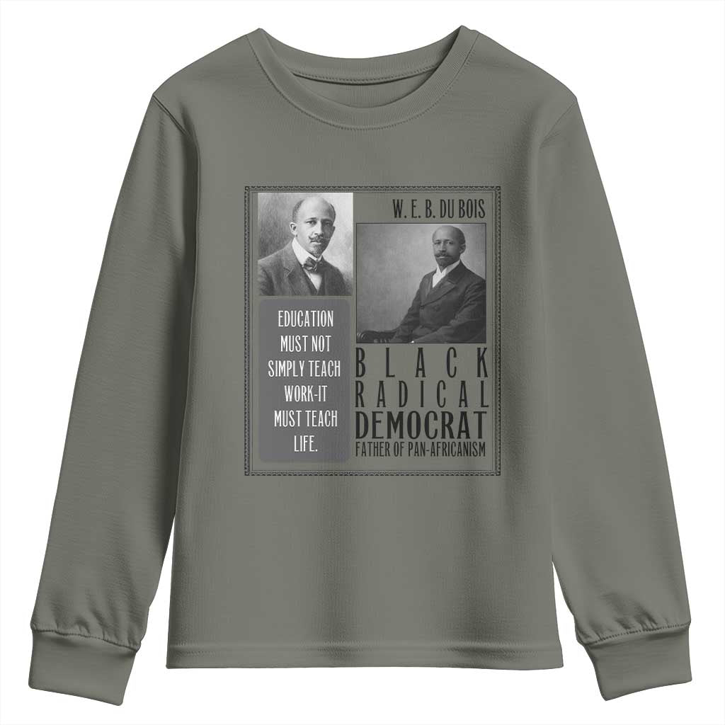 W E B Du Bois Youth Sweatshirt Pan Africanism Intellectual Leader