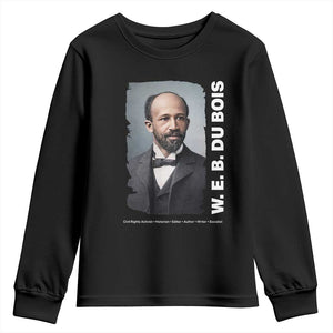 W E B Du Bois Youth Sweatshirt Black Thought Leader And Intellectual Legacy