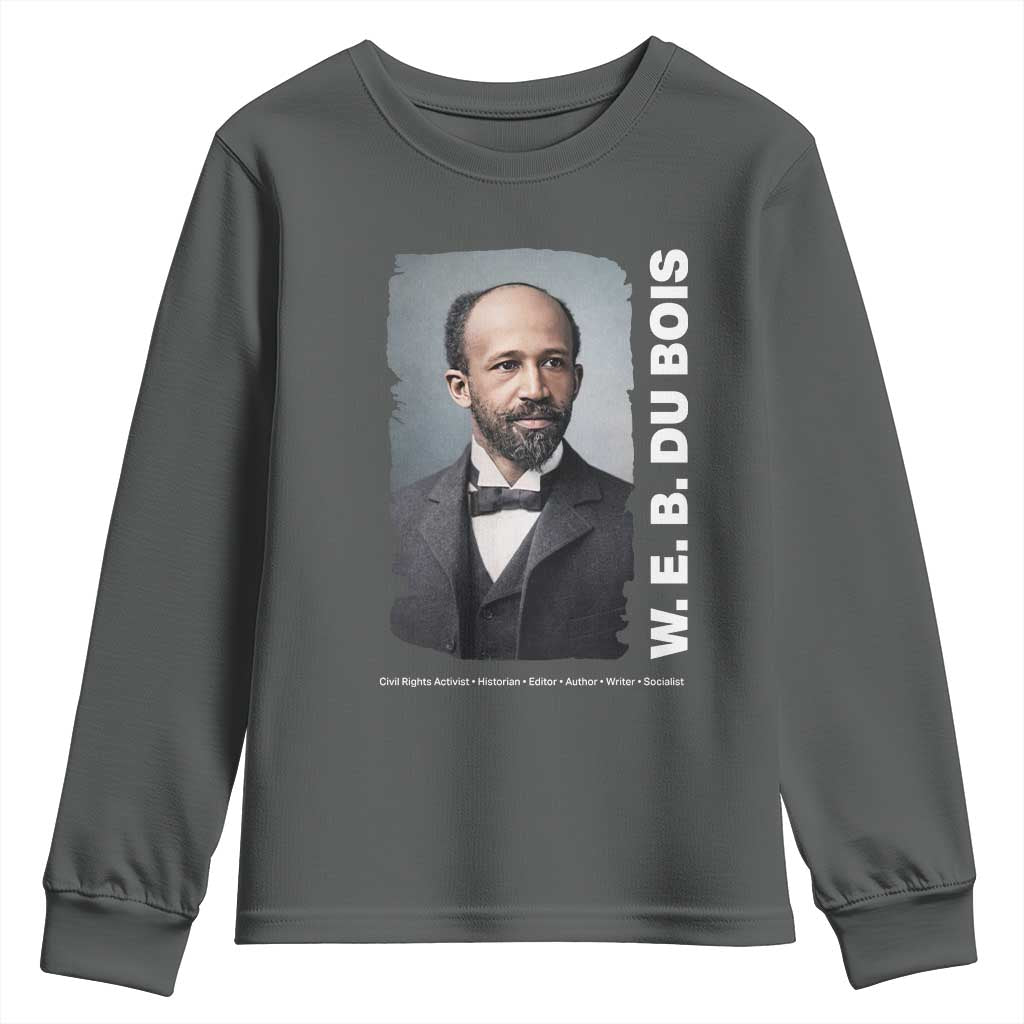 W E B Du Bois Youth Sweatshirt Black Thought Leader And Intellectual Legacy
