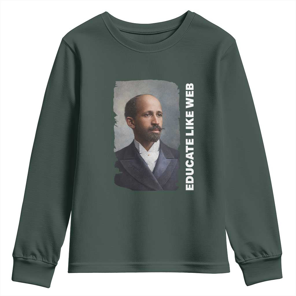 Educate Like W E B Youth Sweatshirt African American Heritage