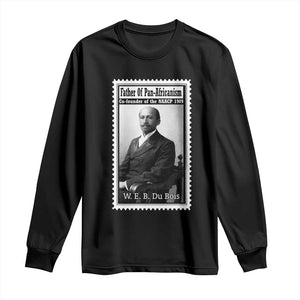 Vintage Stamp W E B Du Bois Long Sleeve Shirt Black Thought Leader