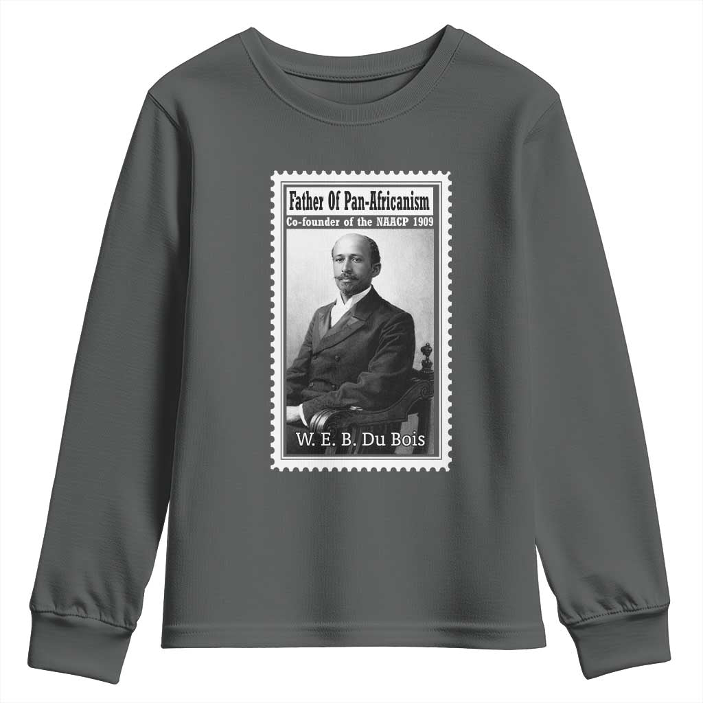 Vintage Stamp W E B Du Bois Youth Sweatshirt Black Thought Leader