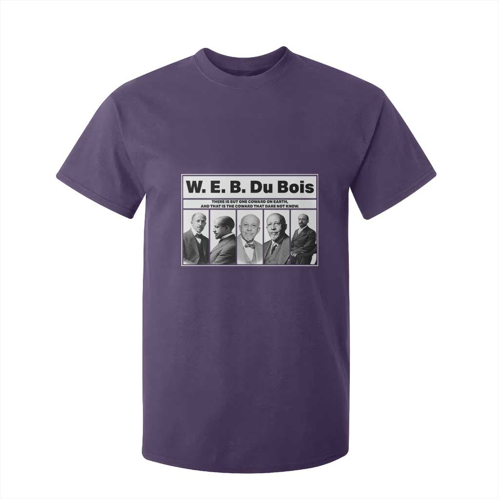 W E B Du Bois Quote T Shirt For Kid There Is But One Coward On Earth