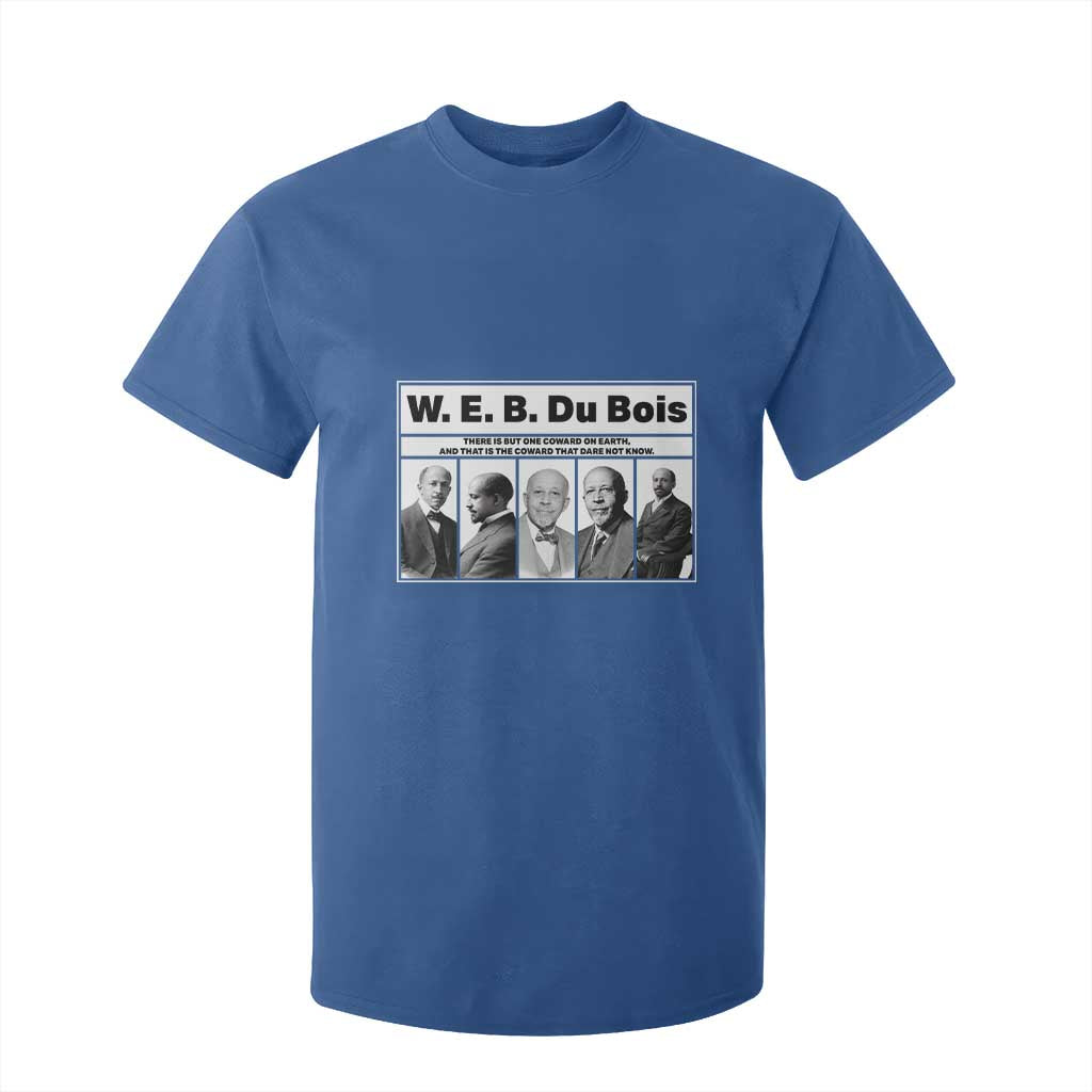 W E B Du Bois Quote T Shirt For Kid There Is But One Coward On Earth