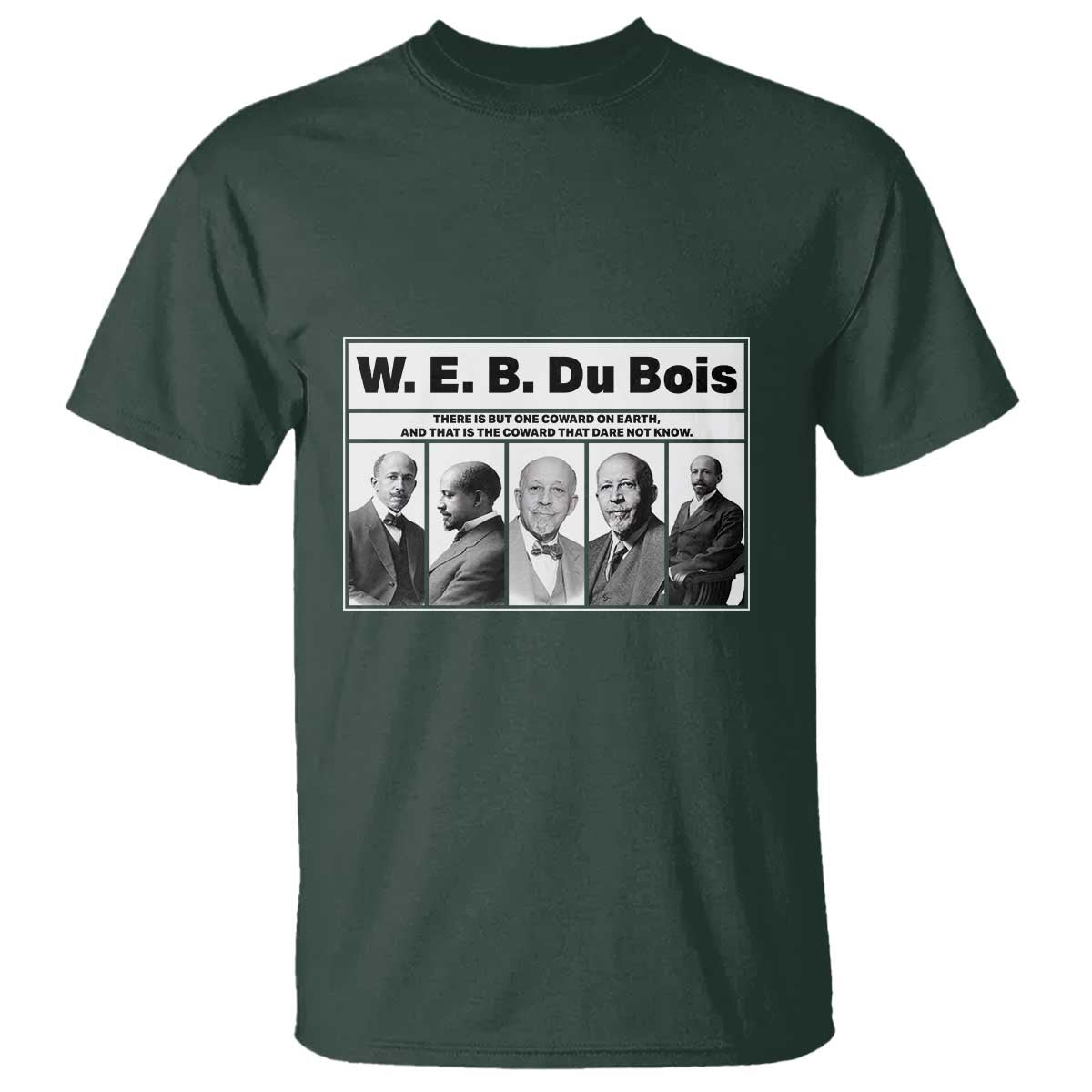 W E B Du Bois Quote T Shirt There Is But One Coward On Earth