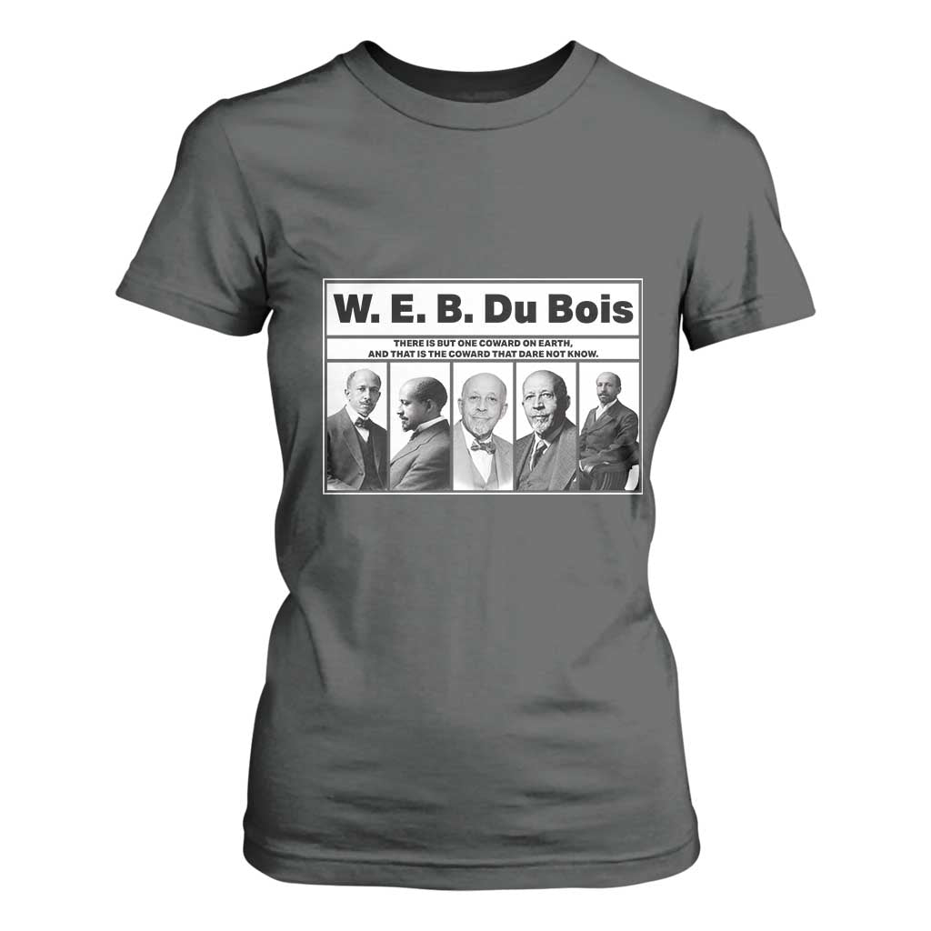 W E B Du Bois Quote T Shirt For Women There Is But One Coward On Earth