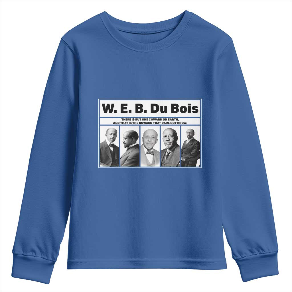 W E B Du Bois Quote Youth Sweatshirt There Is But One Coward On Earth