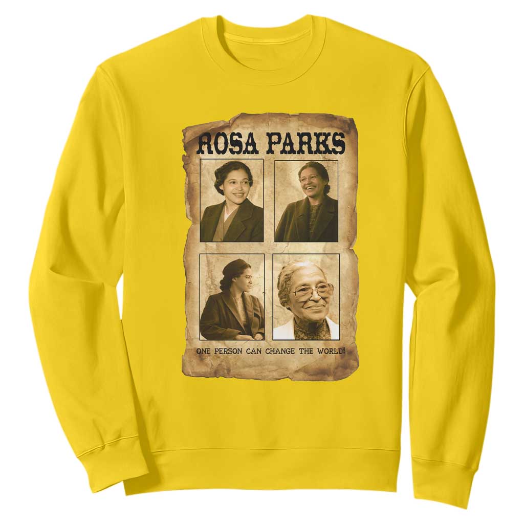 One Person Can Change The World Quote Sweatshirt Rosa Parks Legacy