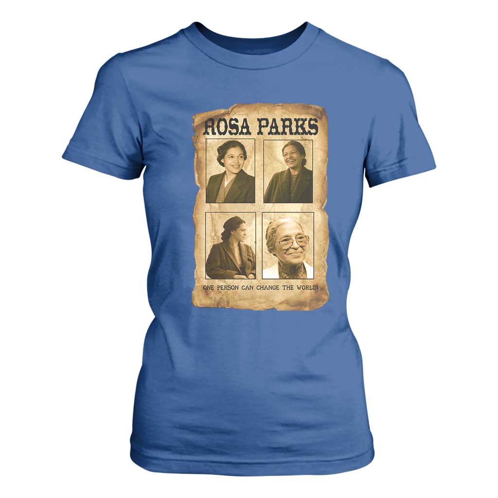 One Person Can Change The World Quote T Shirt For Women Rosa Parks Legacy