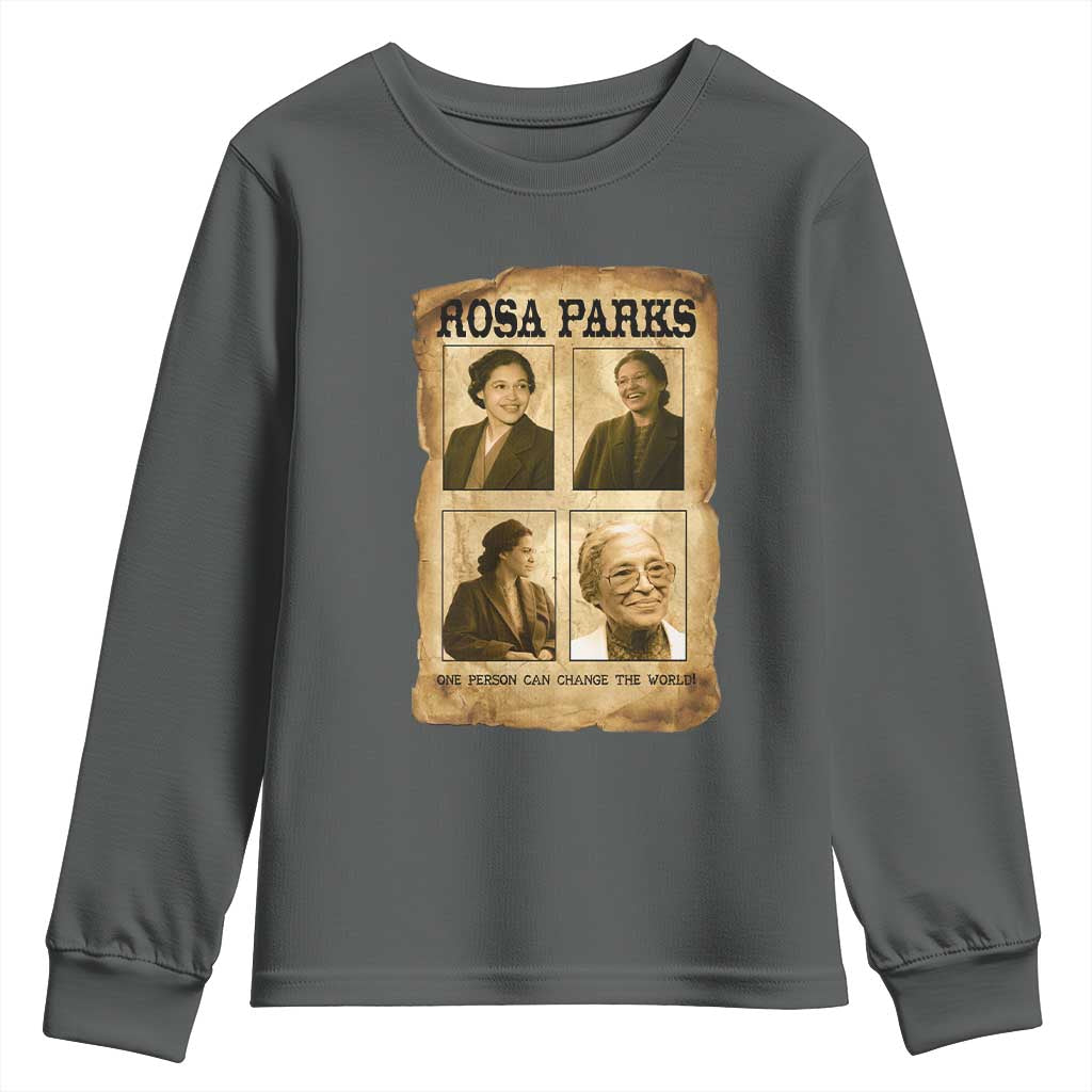 One Person Can Change The World Quote Youth Sweatshirt Rosa Parks Legacy