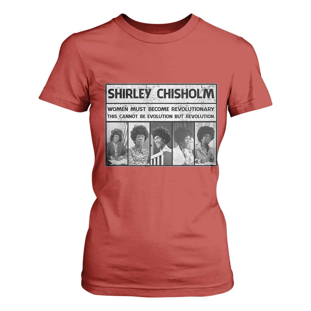 Shirley Chisholm Quote T Shirt For Women Women Must Become Revolutionary