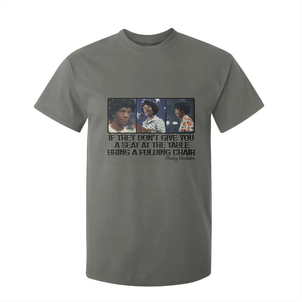 Shirley Chisholm Seat At The Table Quote T Shirt For Kid Strong Black Women Pride