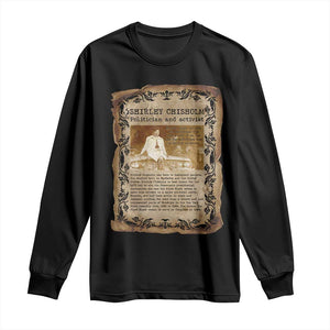 Vintage Newspaper Shirley Chisholm Long Sleeve Shirt Black History Month Gift