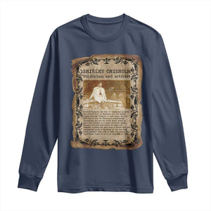 Vintage Newspaper Shirley Chisholm Long Sleeve Shirt Black History Month Gift