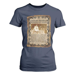 Vintage Newspaper Shirley Chisholm T Shirt For Women Black History Month Gift