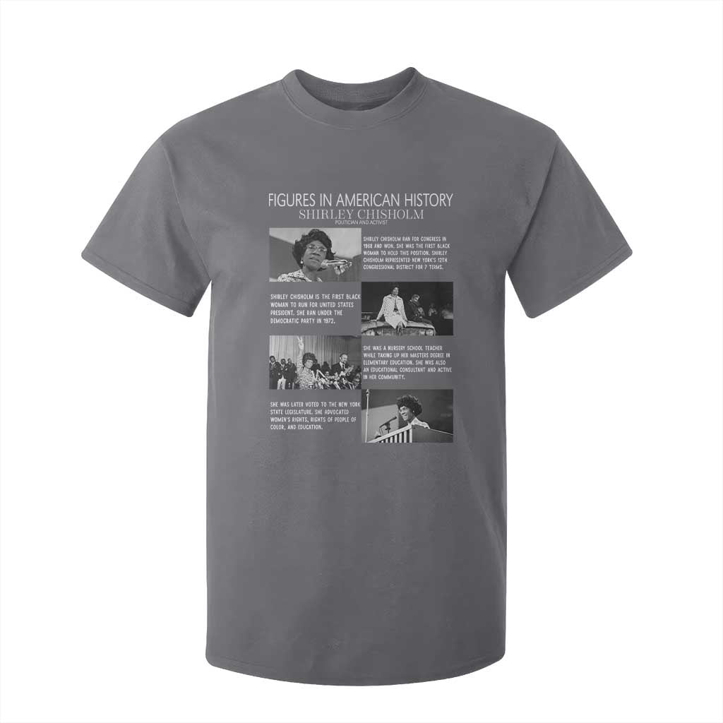 Shirley Chisholm T Shirt For Kid Black Woman Leadership Icon