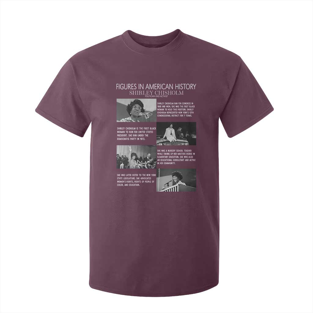 Shirley Chisholm T Shirt For Kid Black Woman Leadership Icon