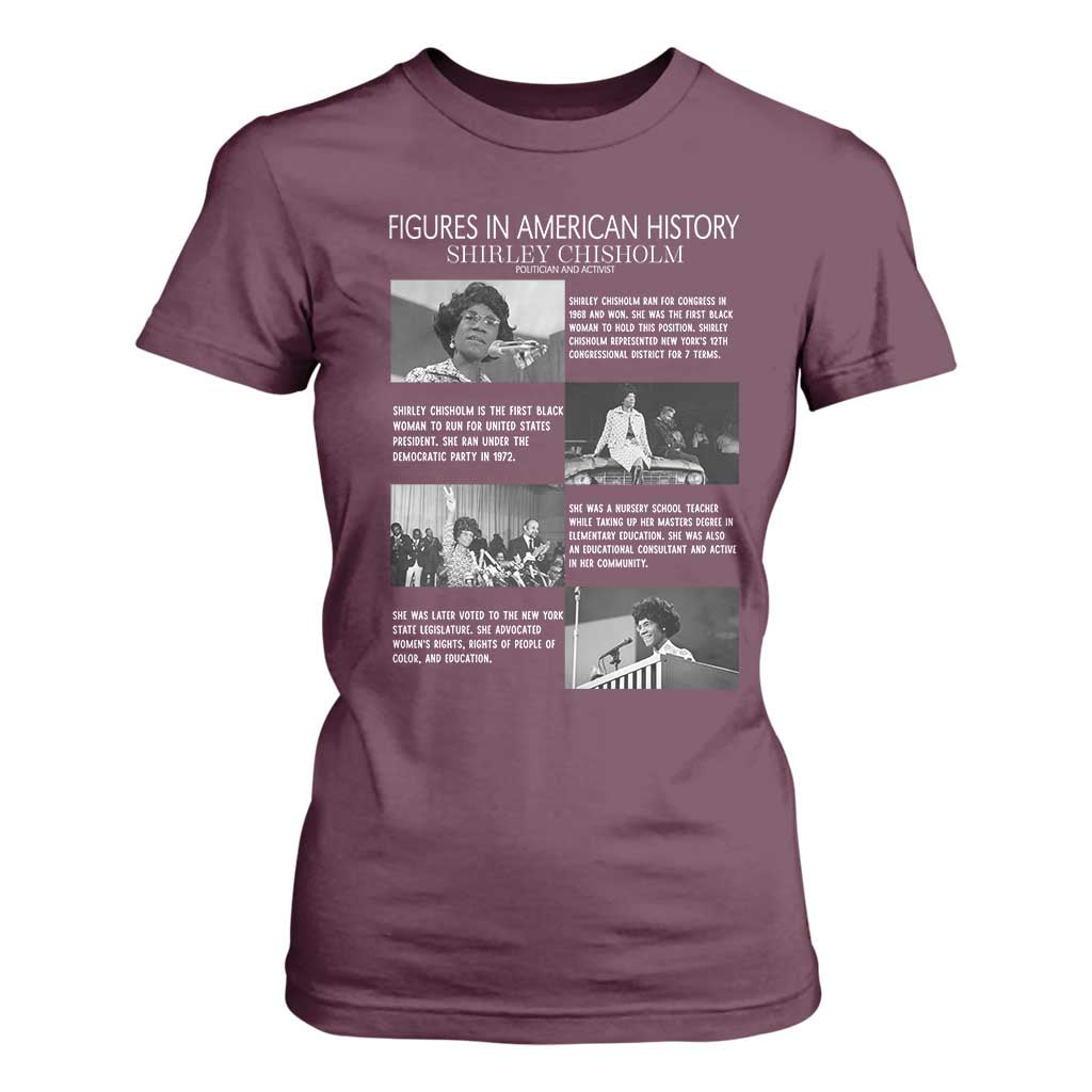 Shirley Chisholm T Shirt For Women Black Woman Leadership Icon