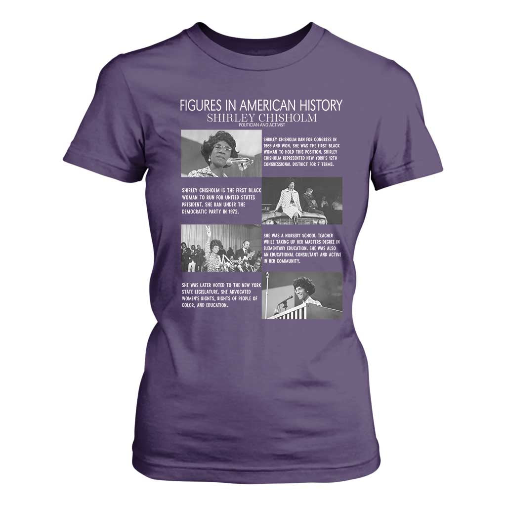 Shirley Chisholm T Shirt For Women Black Woman Leadership Icon