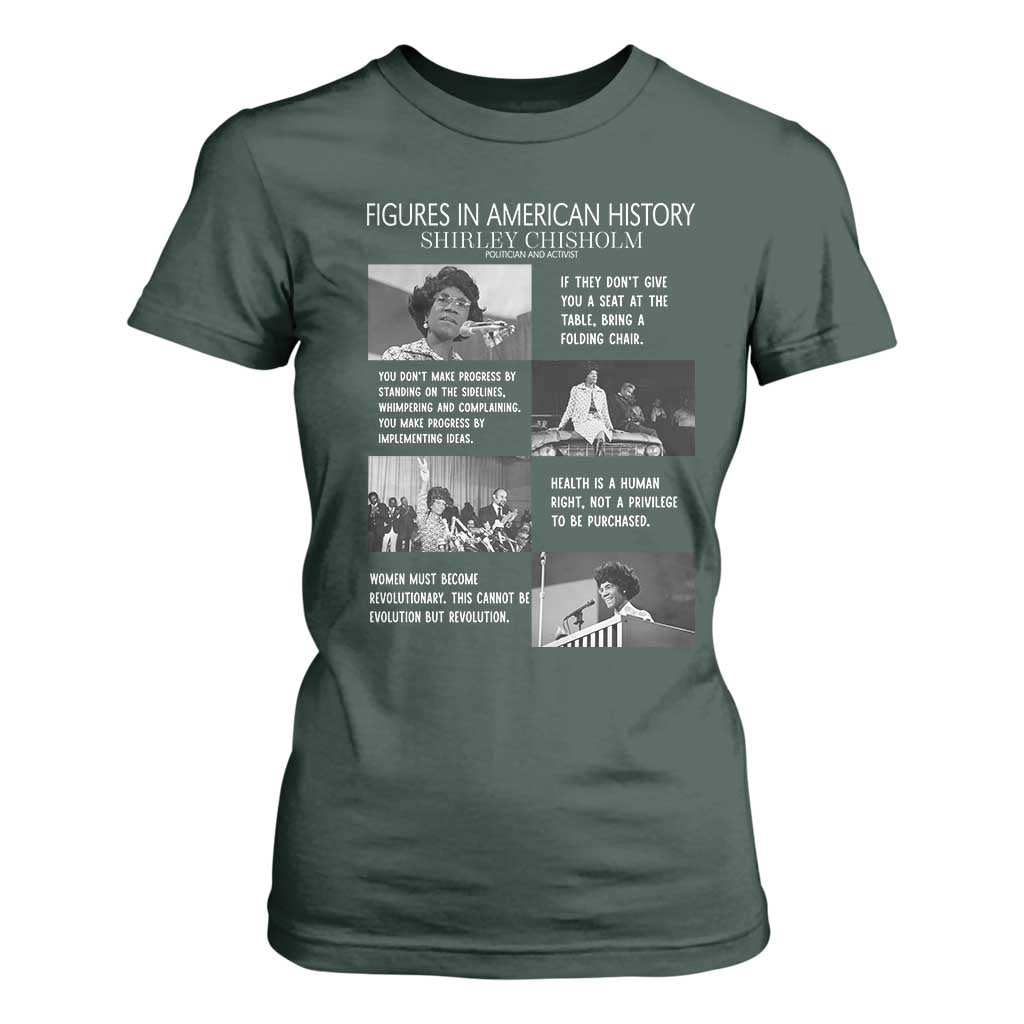 Shirley Chisholm Legacy T Shirt For Women Civil Rights Woman Leader