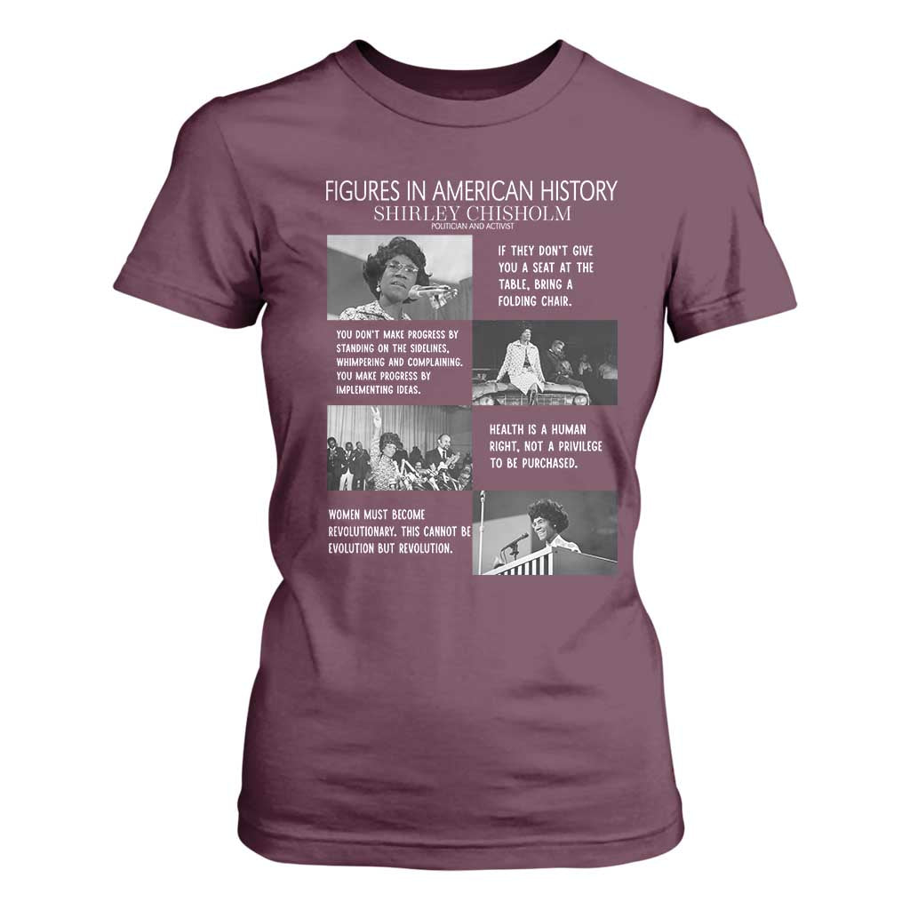 Shirley Chisholm Legacy T Shirt For Women Civil Rights Woman Leader