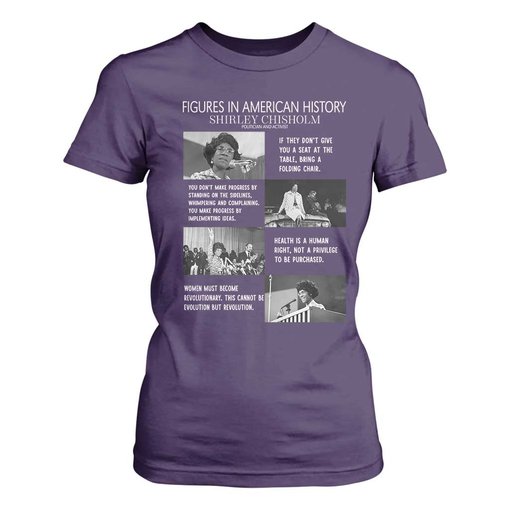 Shirley Chisholm Legacy T Shirt For Women Civil Rights Woman Leader
