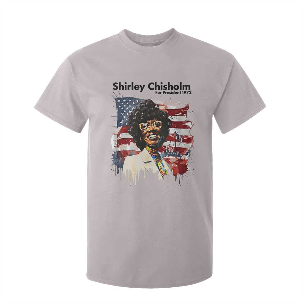 Shirley Chisholm For President 1972 With American Flag T Shirt For Kid
